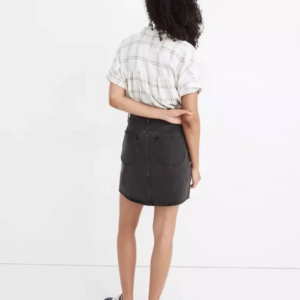 NWOT Madewell Rigid‎ Denim High-Waist Straight Mini Skirt Size 24